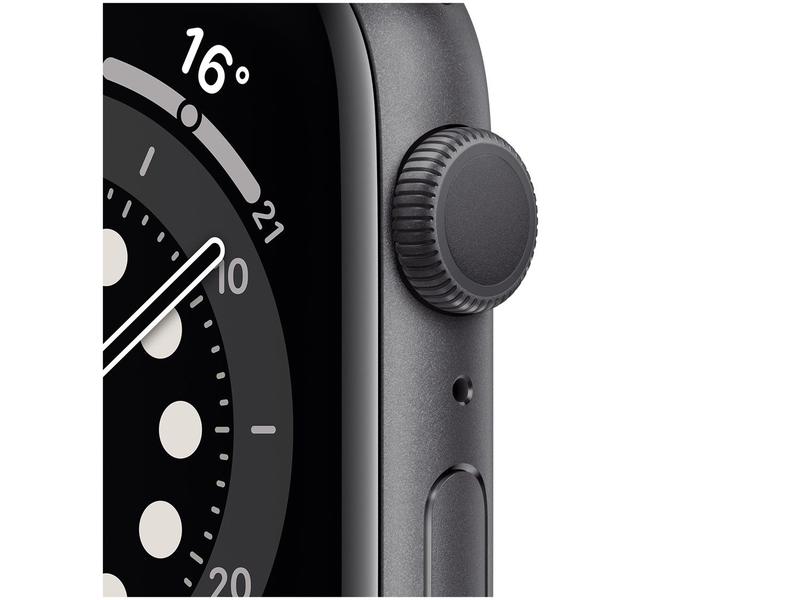 Apple Watch Series 6 44mm Cinza-espacial GPS - Pulseira Esportiva